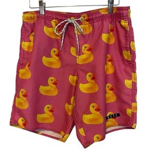 Neff Men’s SzS Hot Pink Duck Print Board Shorts